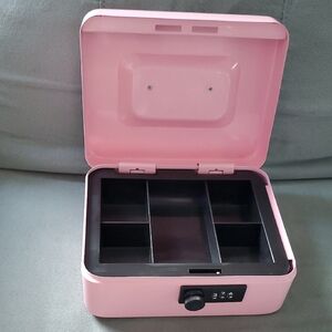 Pink Storage Box with Combination Lock